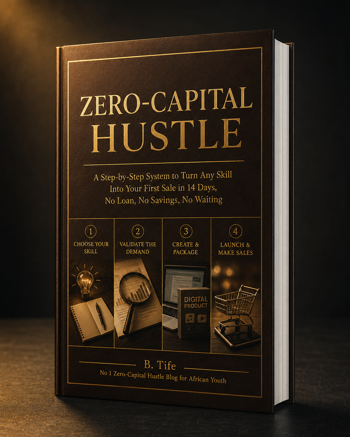 Cover of The Zero-Capital Hustle guide by B. Tife